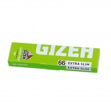 Χαρτάκια στενά GIZEH Λαχανί Extra Slim Super Fine ριζόχαρτο 66 φύλλα Χαρτάκια στενά GIZEH Λαχανί Extra Slim Super Fine ριζόχαρτο 66 φύλλα